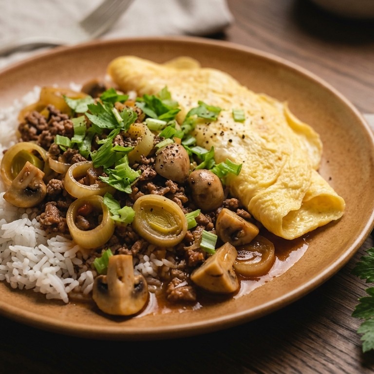 Prei met gehakt, rijst en champignons recept