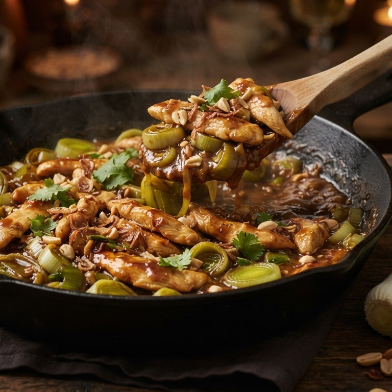 Prei met pindakaas recept