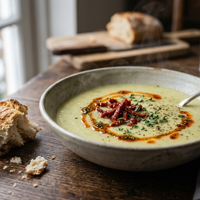 Preisoep met zongedroogde tomaat recept
