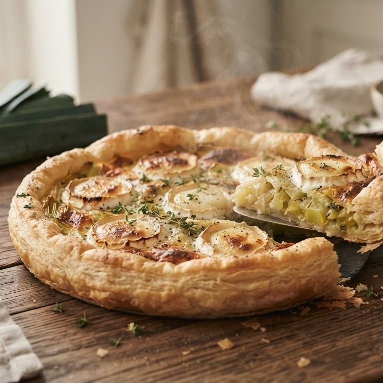 Preitaart met geitenkaas recept