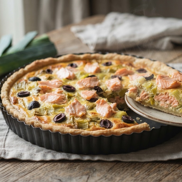 Preitaart met zalm recept
