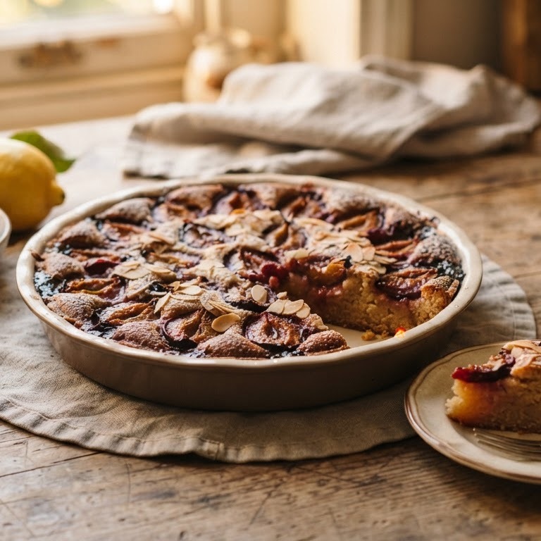 Pruimen-amandeltaart recept