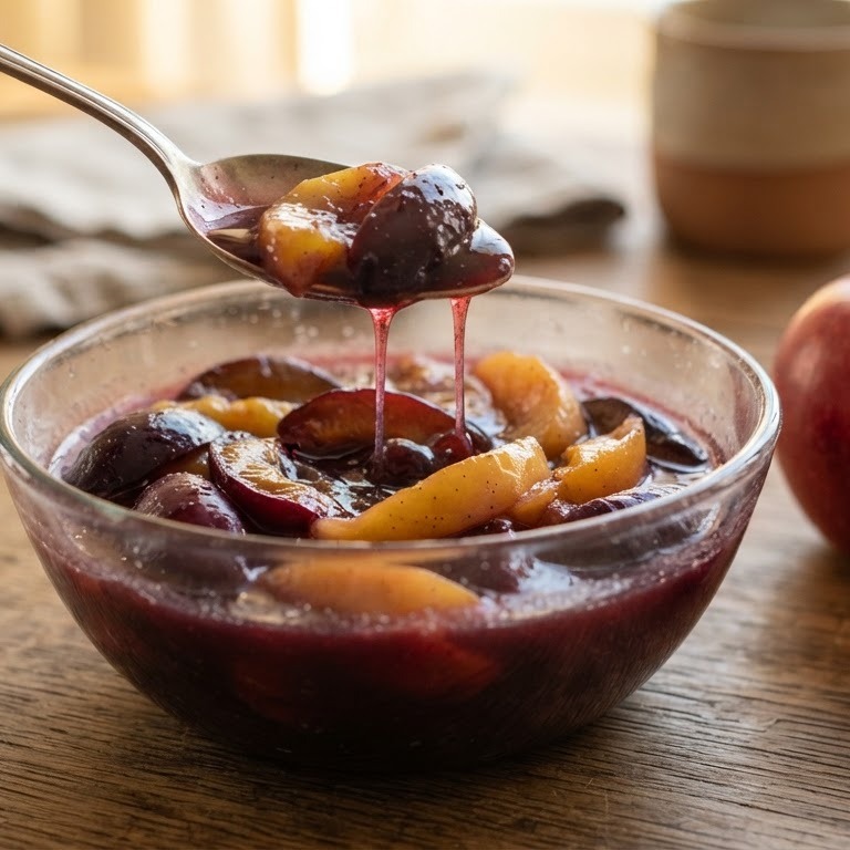 Pruimen-appelcompote recept
