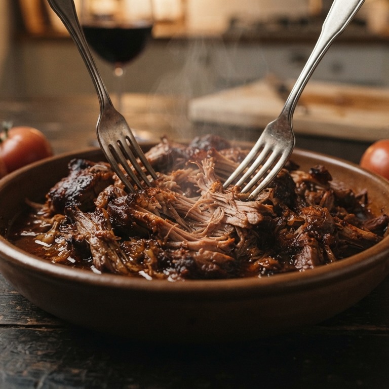 Pulled pork uit de slowcooker recept