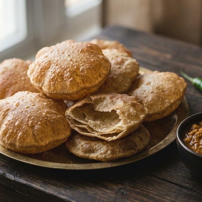 Puri  (gefrituurd volkorenbrood) recept