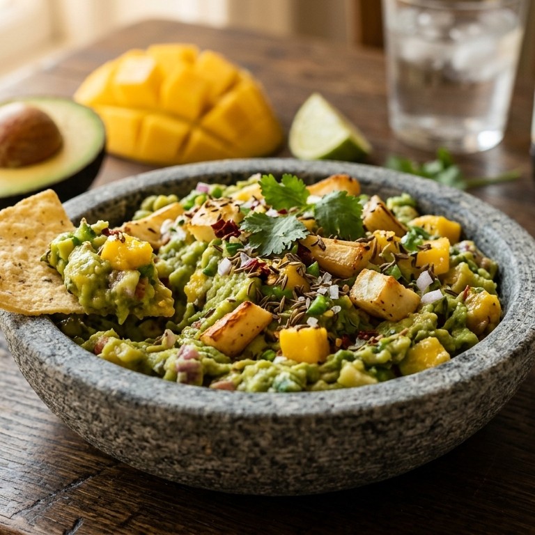 Quacamole met pastinaak en mango recept
