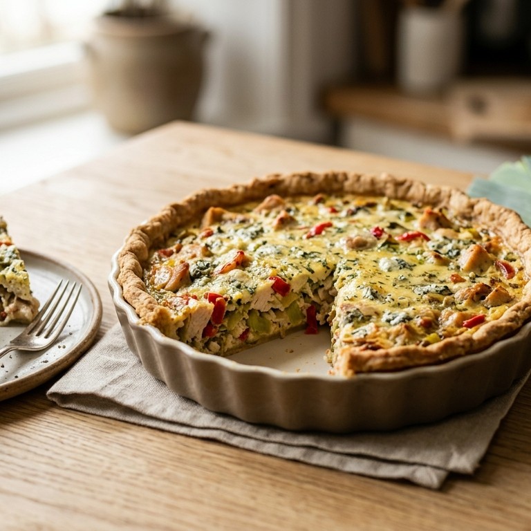 Quiche kip recept
