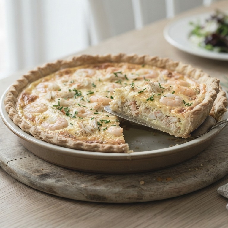 Quiche met garnalen recept