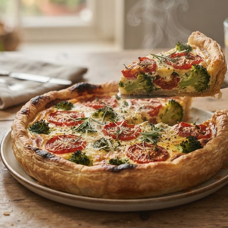 Quiche met tomaat en broccoli recept