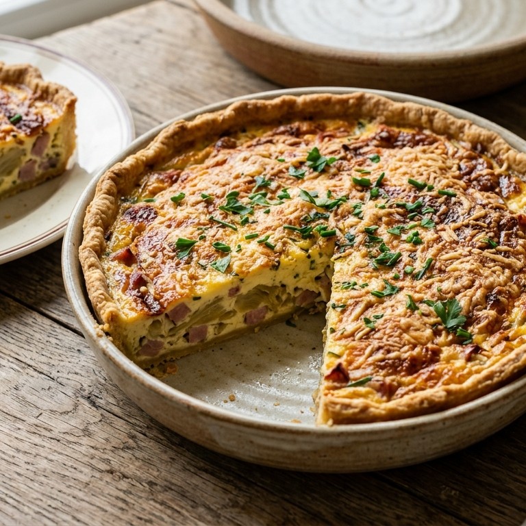 Quiche met witlof en ham recept