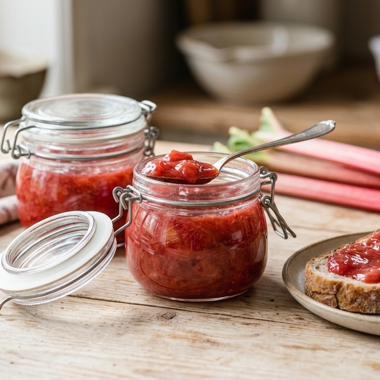 Rabarber-aarbeienjam recept
