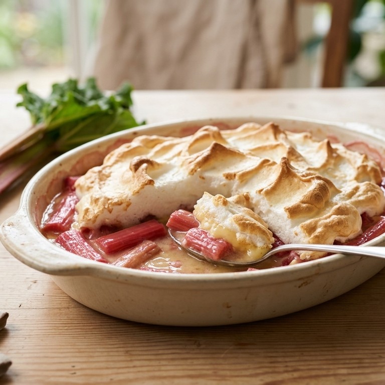 Rabarber met schuimkop uit de oven recept