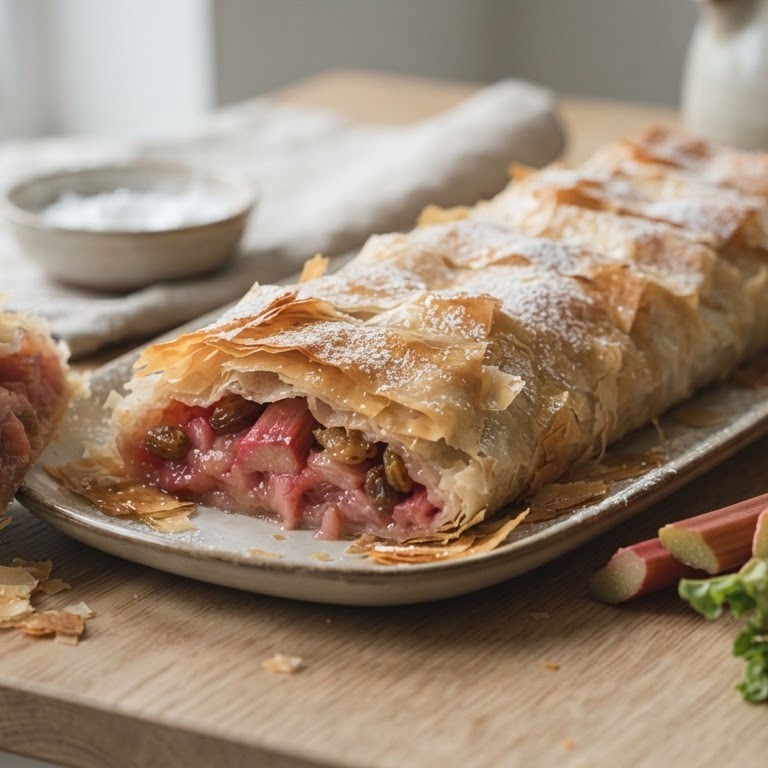 Rabarberstrudel recept