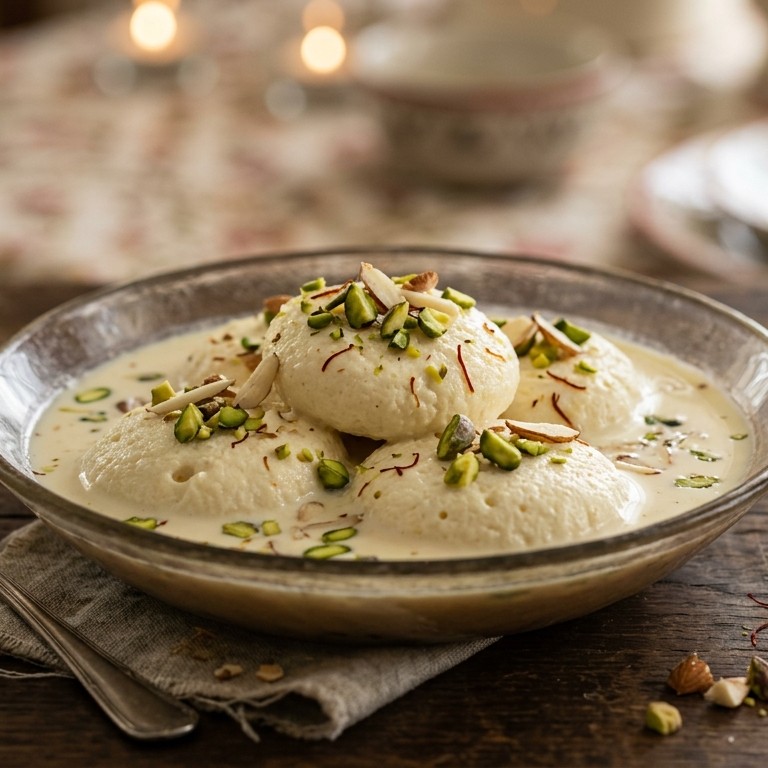 Ras o malai (roomkaas in zoete roomsaus) recept