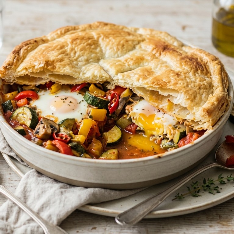 Ratatouille met bladerdeeg uit oven recept
