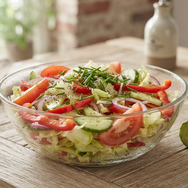 Rauwkost salade met paprika en komkommer recept