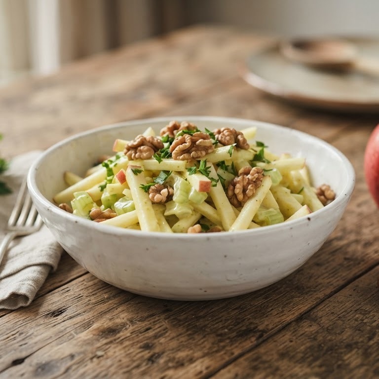 Rauwkostsalade met appel en walnoten recept