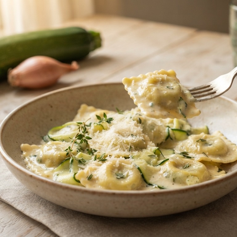 Ravioli met courgettes recept