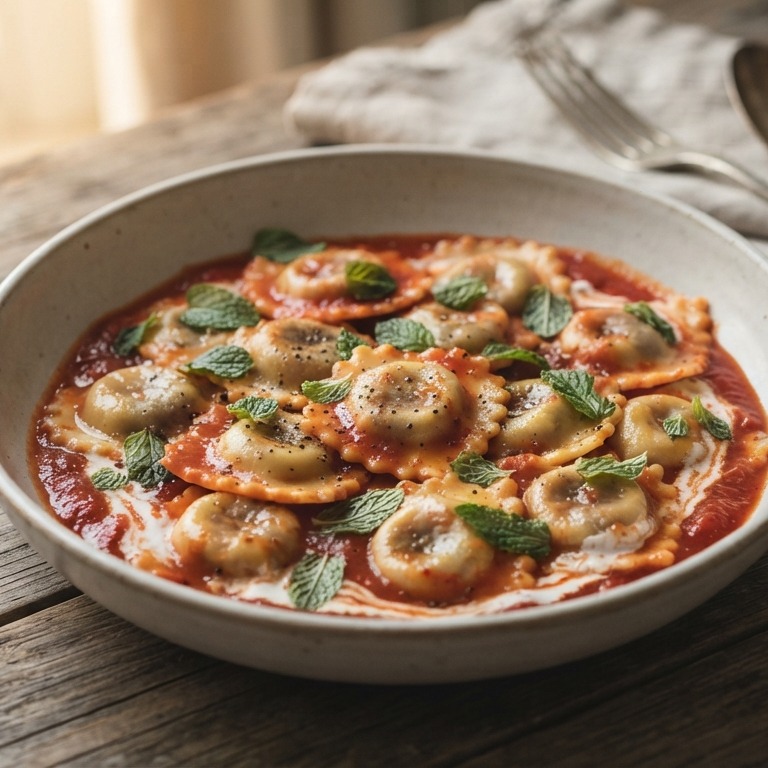 Ravioli met gehakt recept
