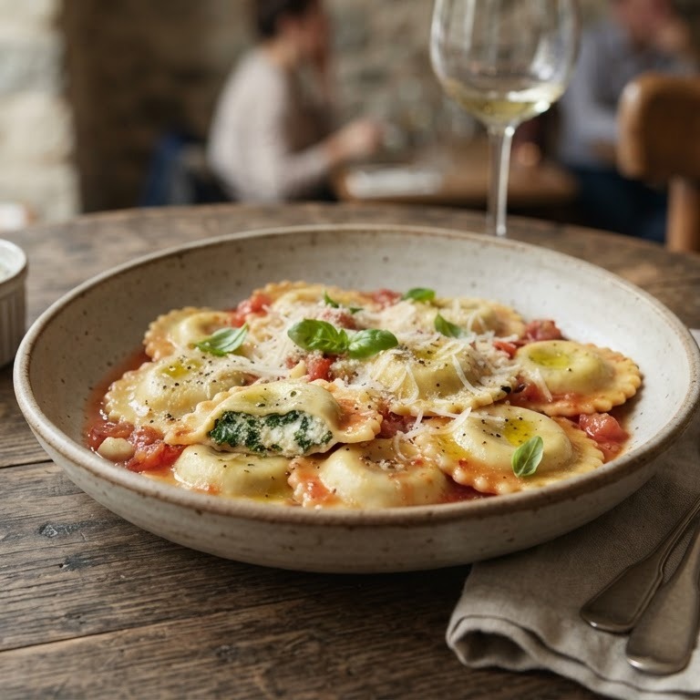 Ravioli met spinazie recept