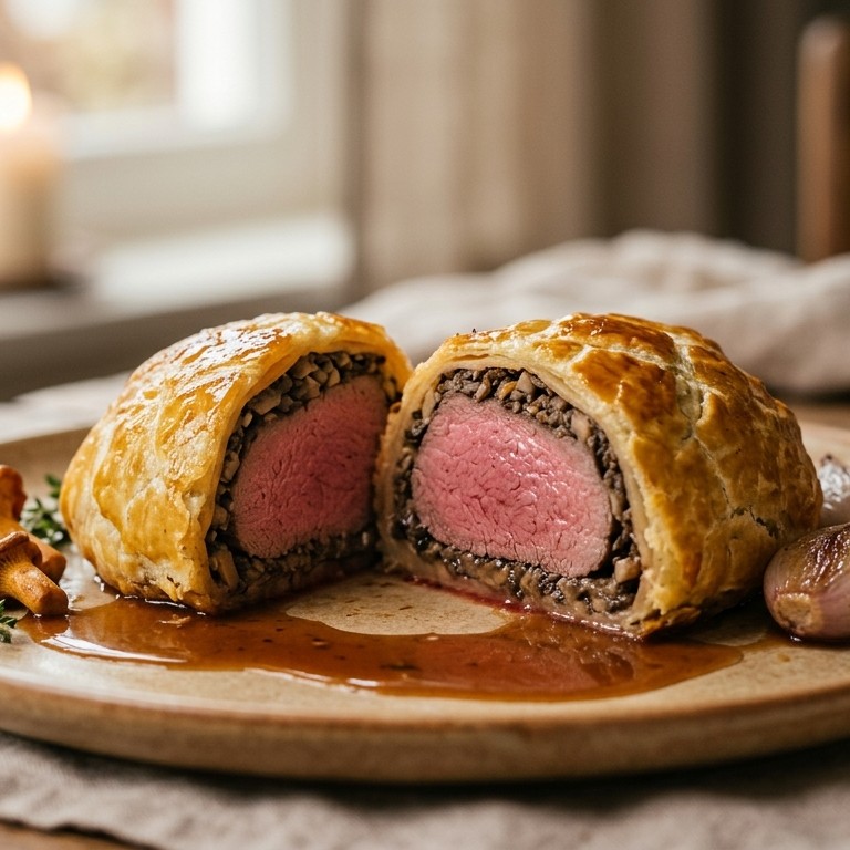 Reebiefstuk in bladerdeegjasje recept