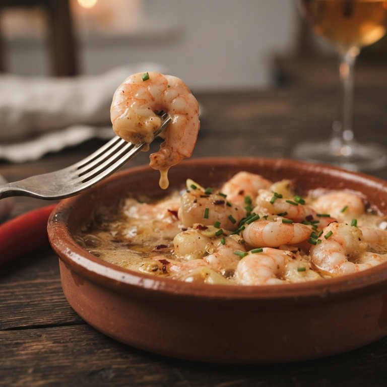 Reuzegarnaalstaarten in pittige knoflooksaus recept