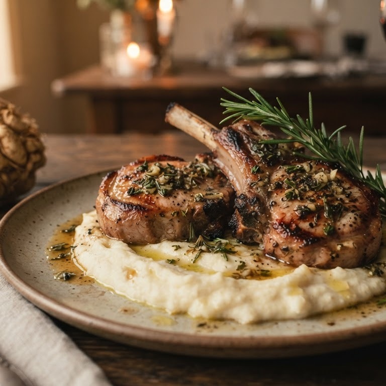 Ribcarbonades met knolselderij puree recept