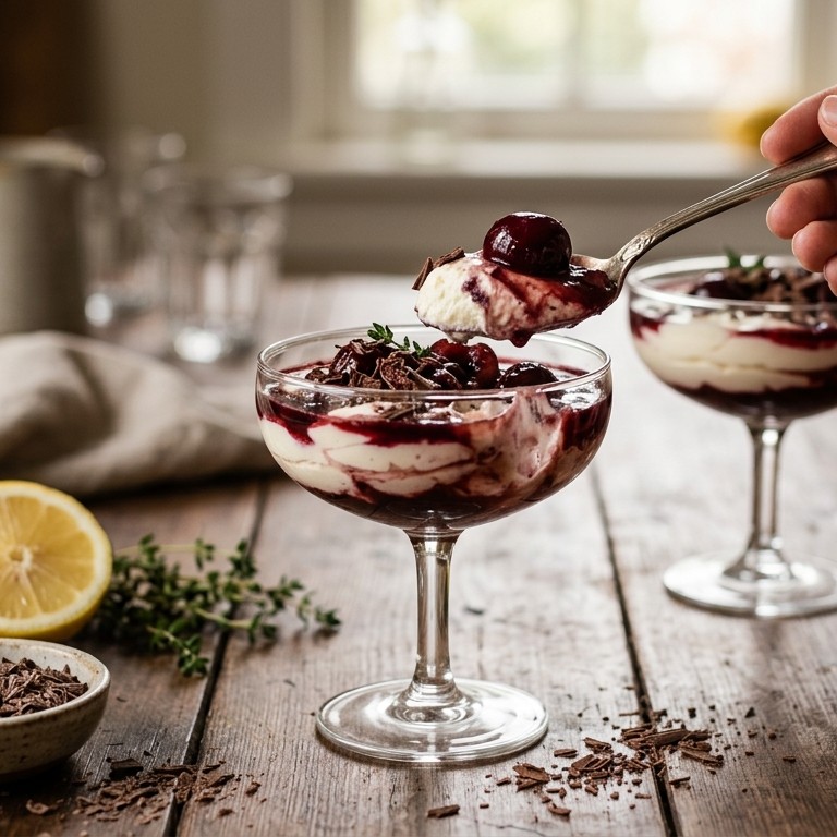 Ricottacrème met kersen recept