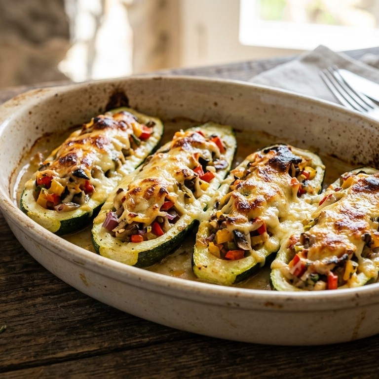 Rijk gevulde courgette uit de oven recept