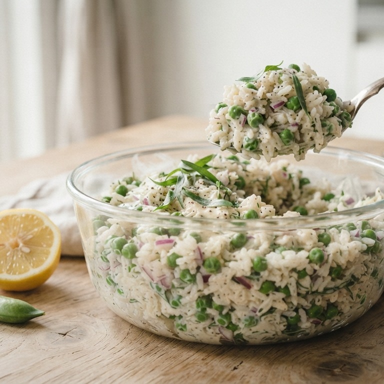 Rijst-doperwtensalade recept
