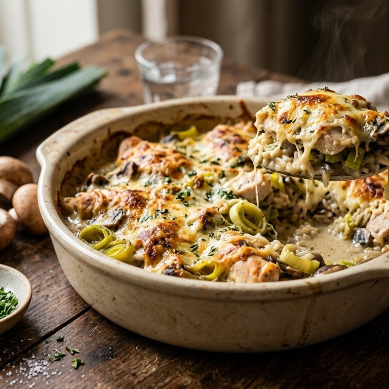 Rijst-kipschotel uit de oven recept