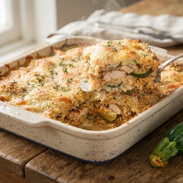 Rijst met courgette en kip recept