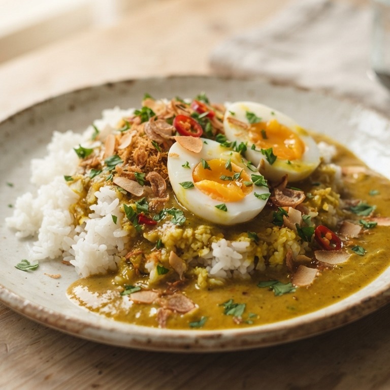 Rijst met ei en kerriesaus recept