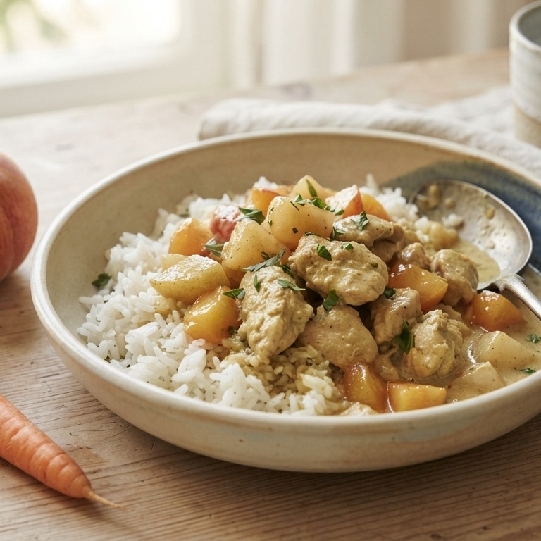 Rijst met kip en fruit recept