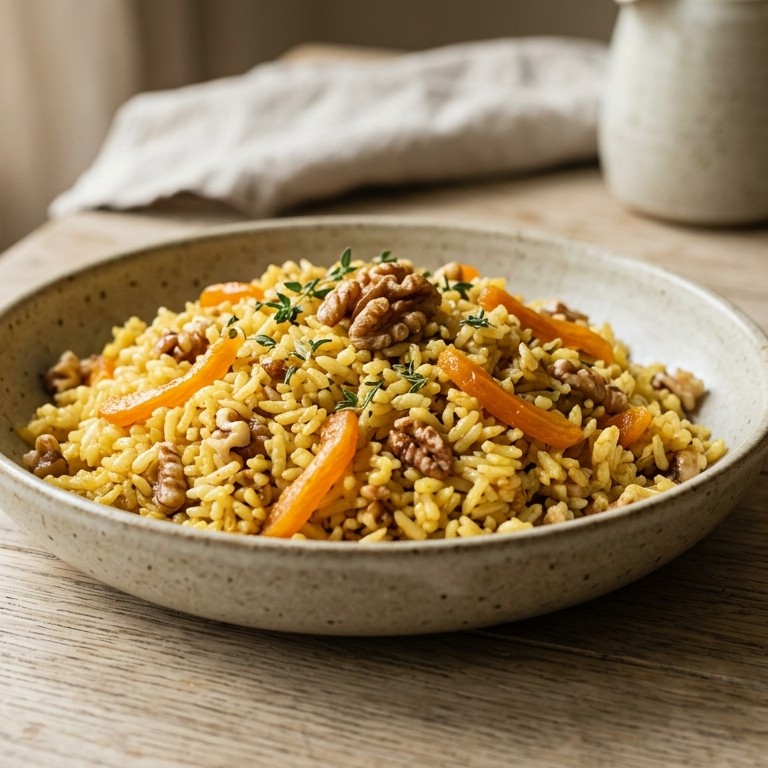 Rijst met noten en abrikozen recept
