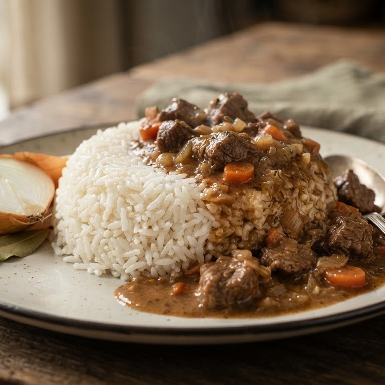 Rijst met ragout recept