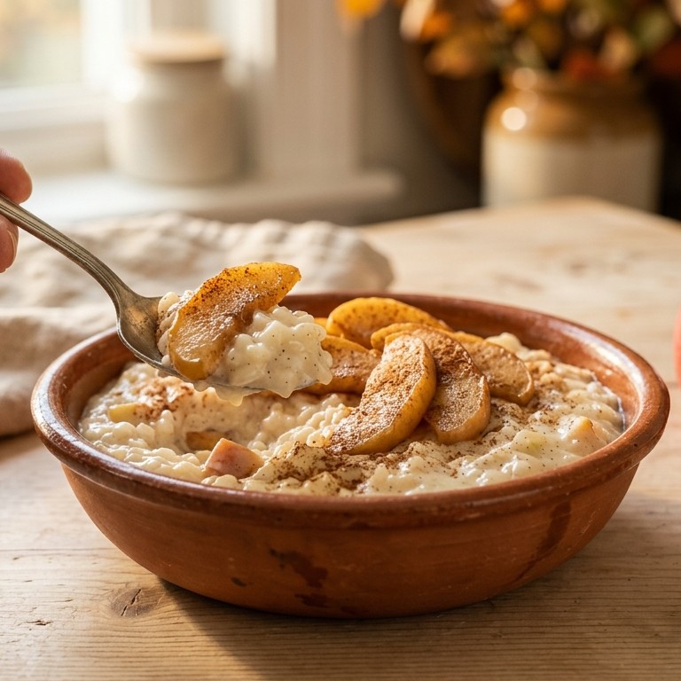 Rijstdessert met appel en kaneel recept