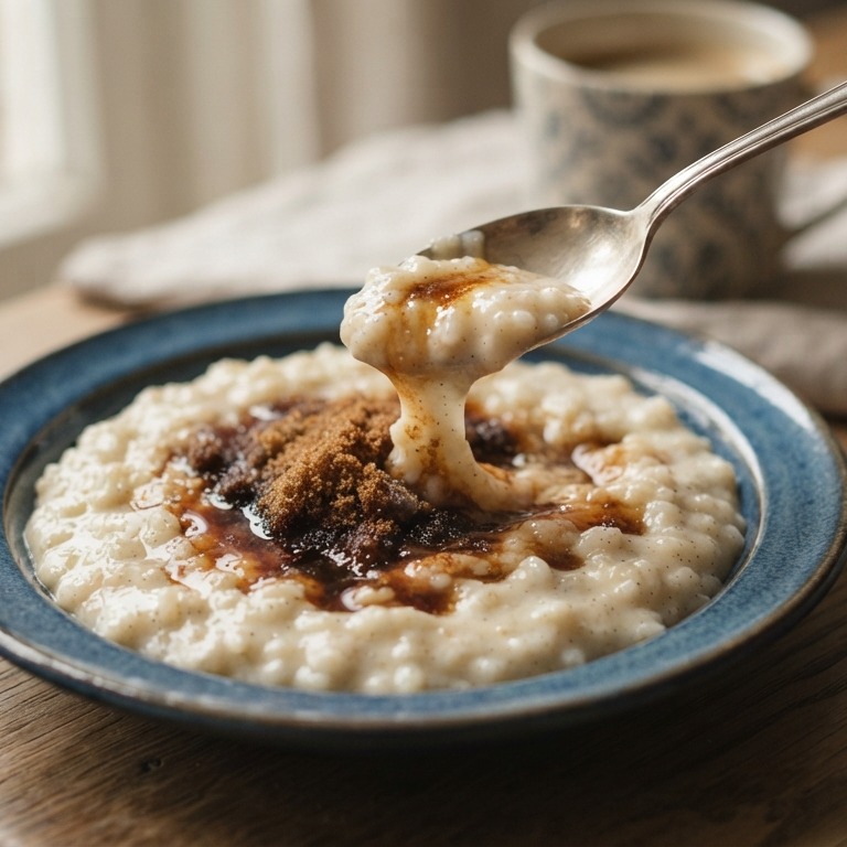 Rijstebrij met bruine suiker recept