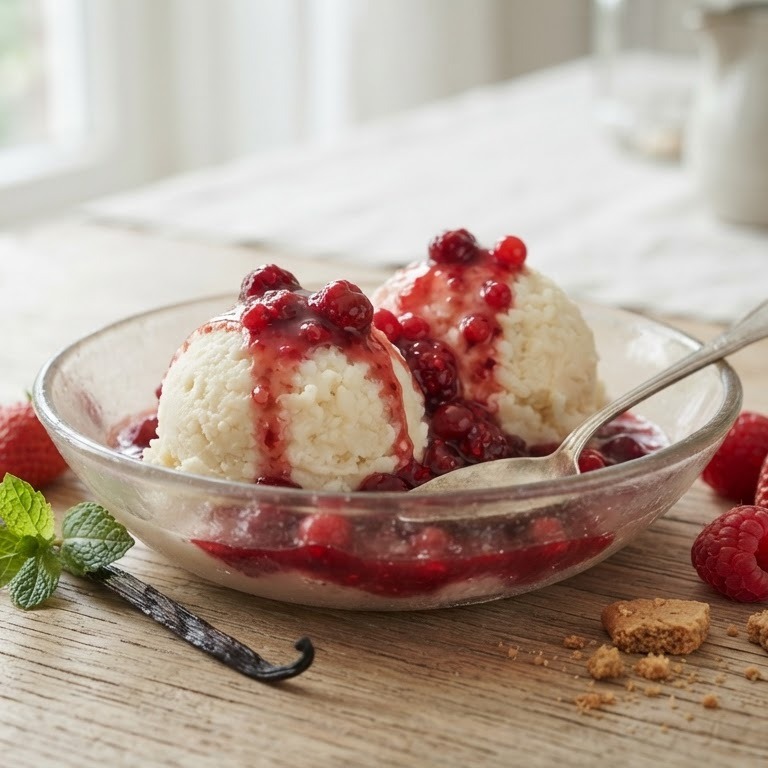 Rijstijs met rood fruit recept