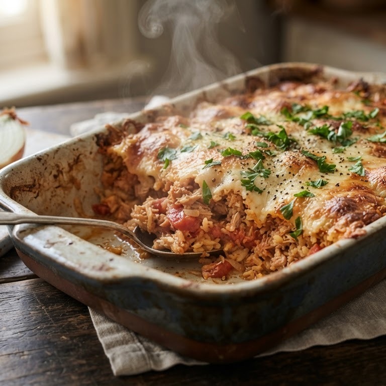 Rijstovenschotel  met tonijn (uit blik) recept