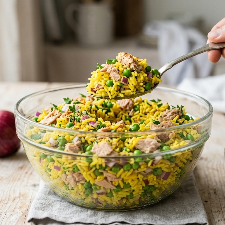 Rijstsalade met tonijn recept