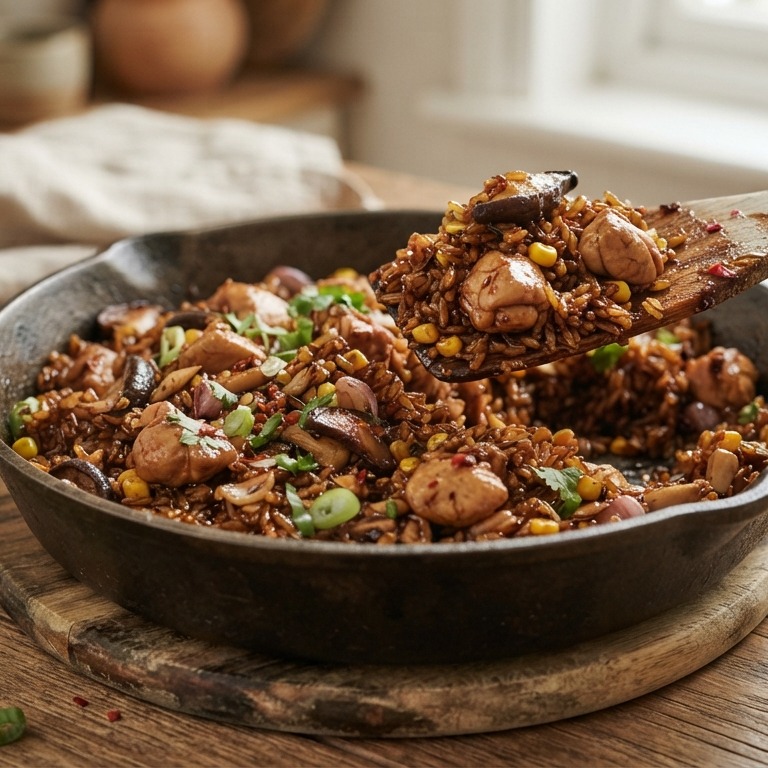 Rijstschotel met kippenvlees recept