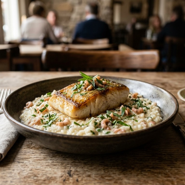 Risotto met heilbot recept