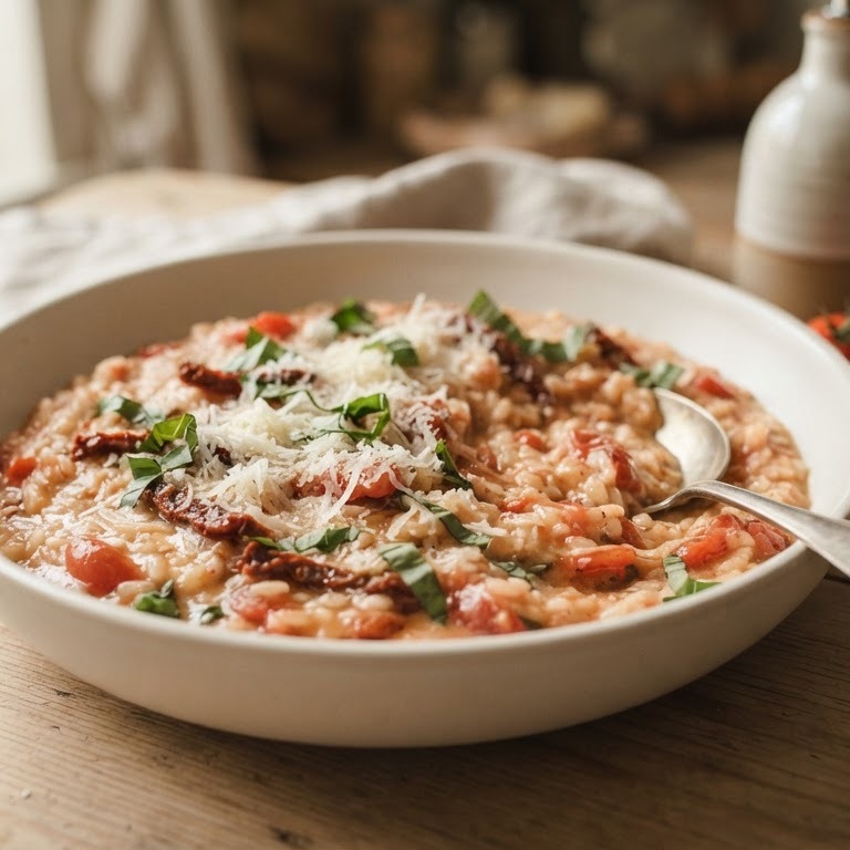 Risotto met tomaat en basilicum recept