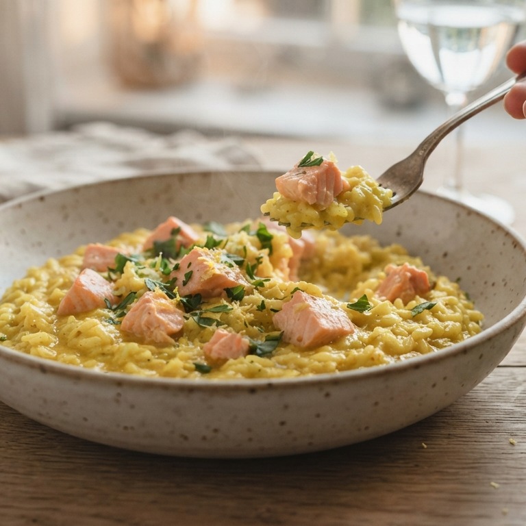 Risotto met zalm recept