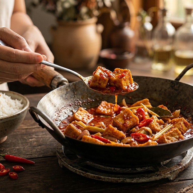 Ritja - ritja van tahoe (pittige thhoe) recept