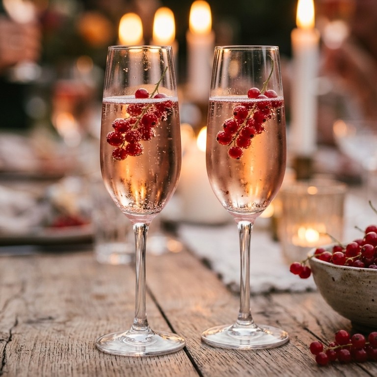 Rode bessen cocktail met prosecco recept