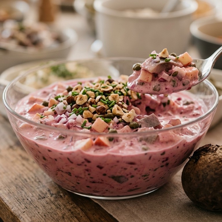 Rode haringcocktail voor buffet recept