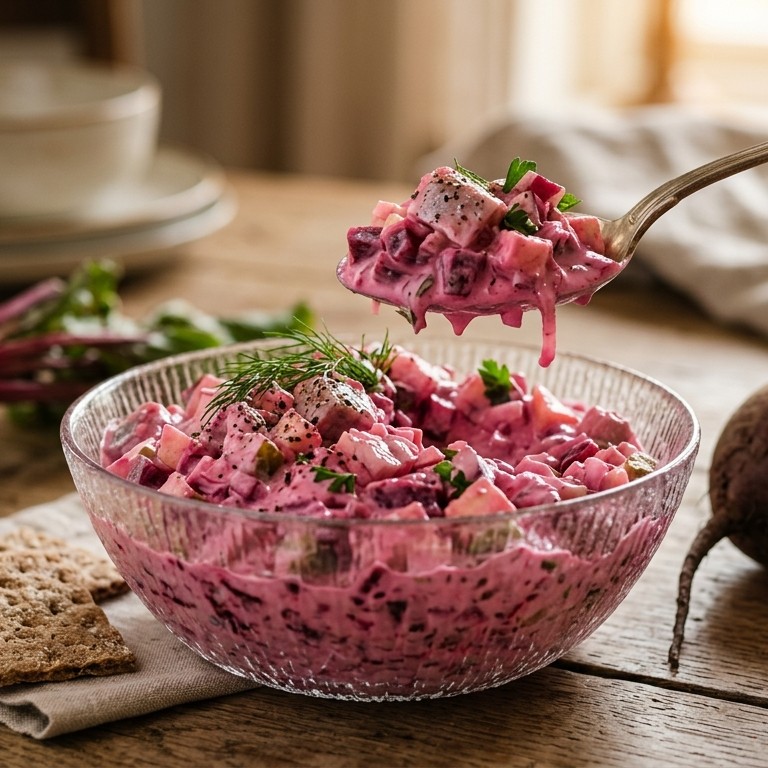 Rode haringsalade recept