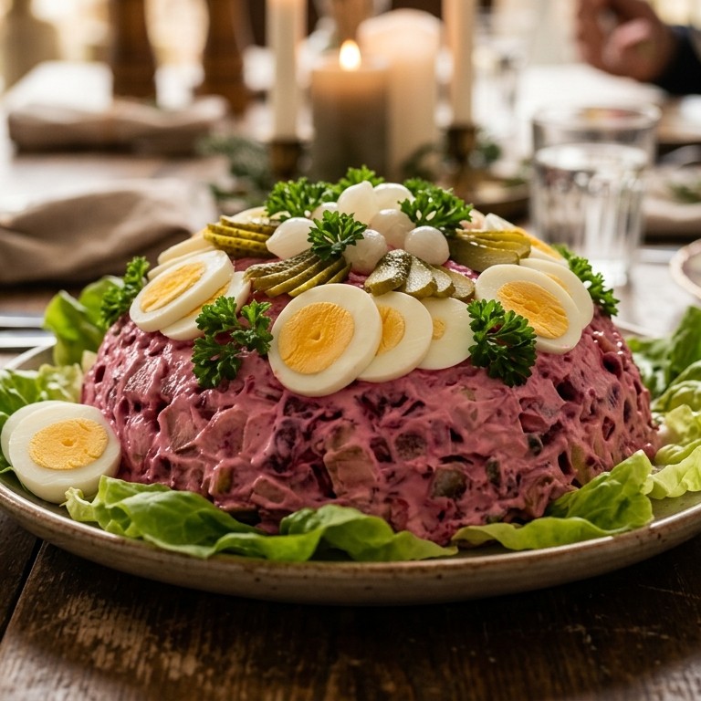 Rode haringsalade recept